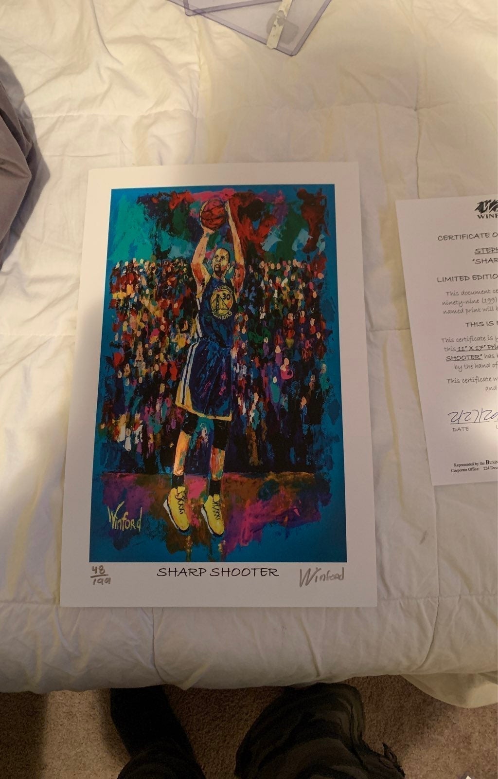 Steph cirry sharp shoooter lithogrph