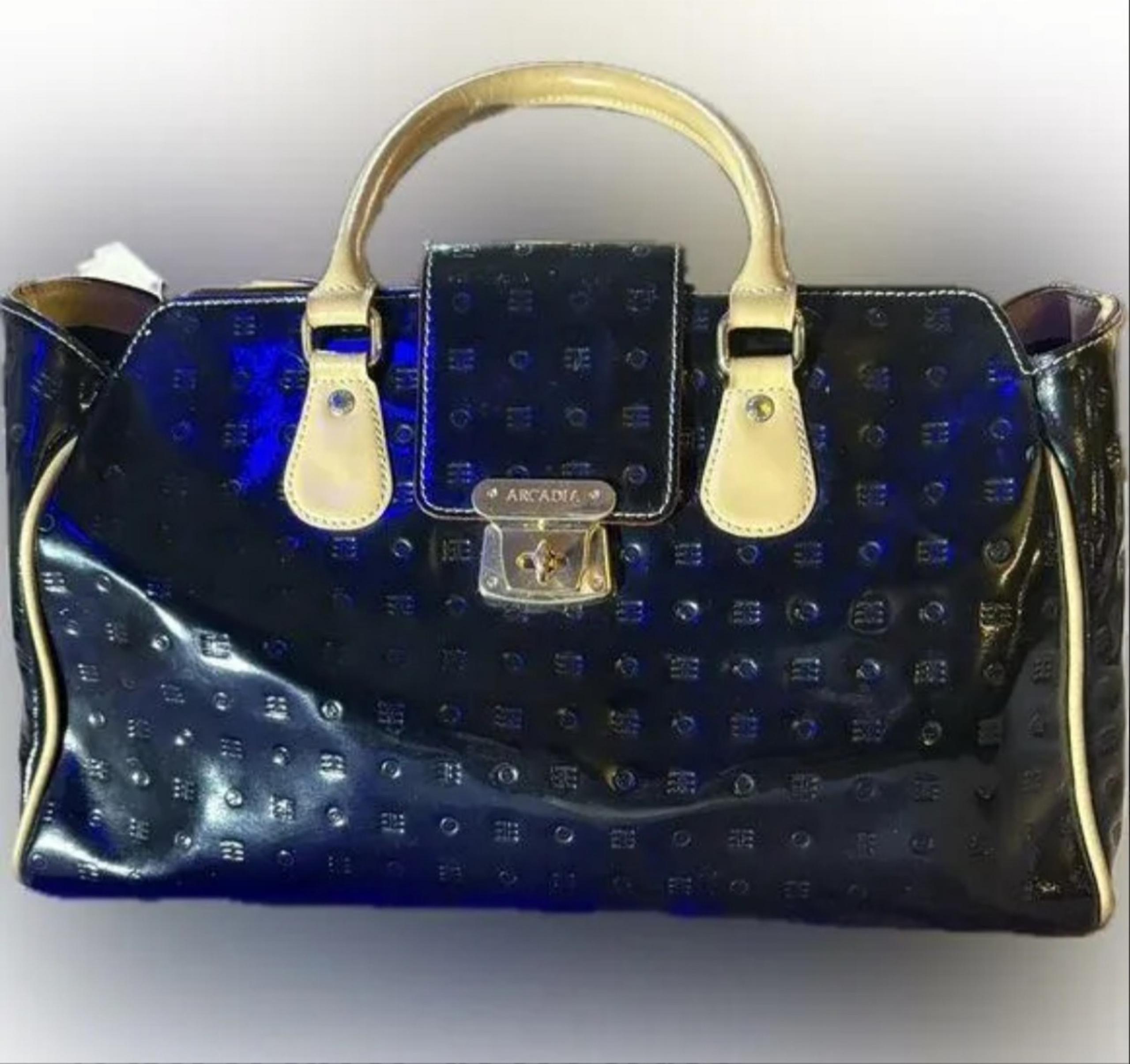 Arcadia Geuine Patent Leather Satchel
