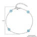 Blue Glass Station Bracelet in Stainless Steel (7.50-9.0In) , Tarnish-Free