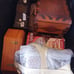 Handmade vtg wood chest inlayed
