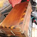 Handmade vtg wood chest inlayed