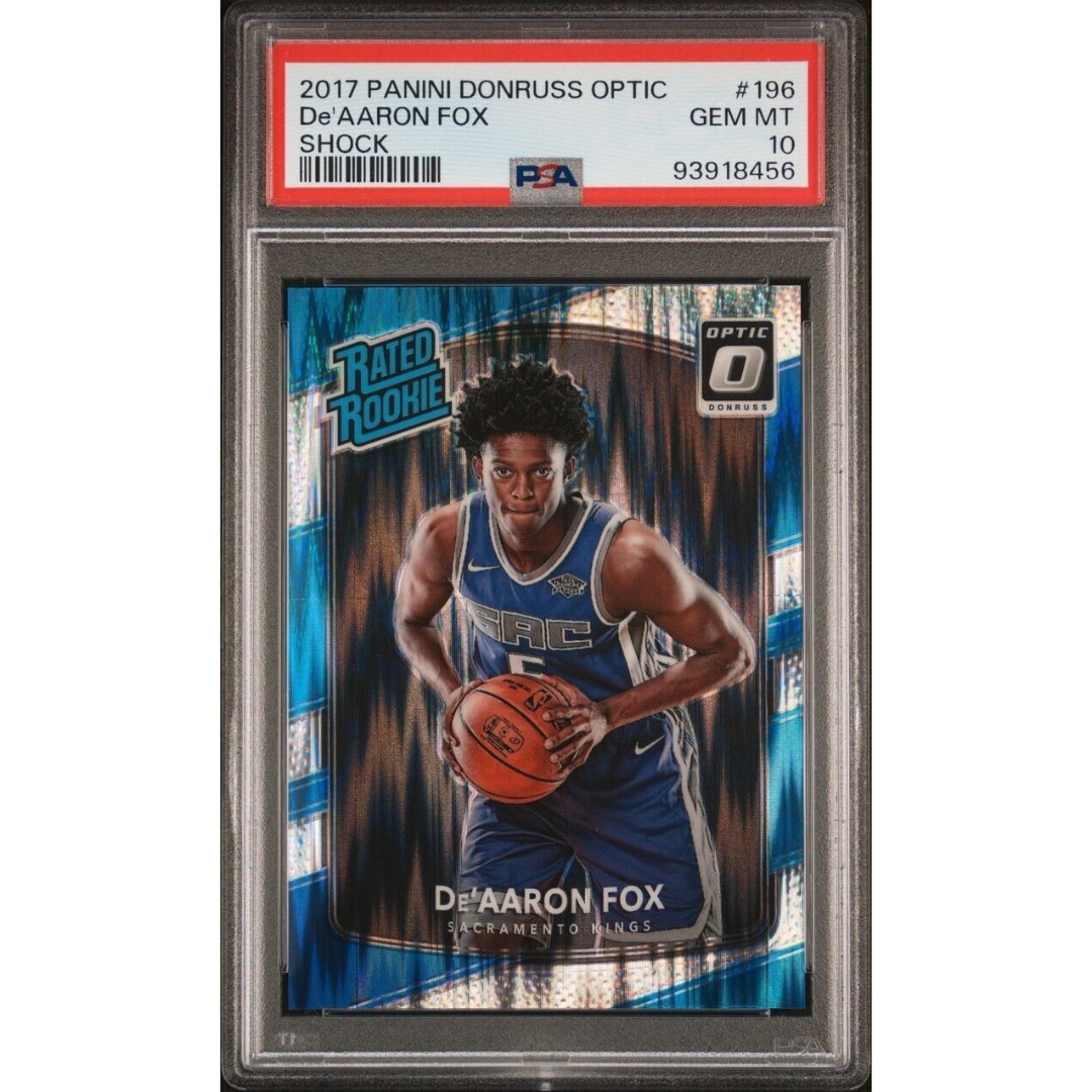 2017 De’Aaron Fox Donruss Optic SHOCK #196 PSA 10 Kings Rookie