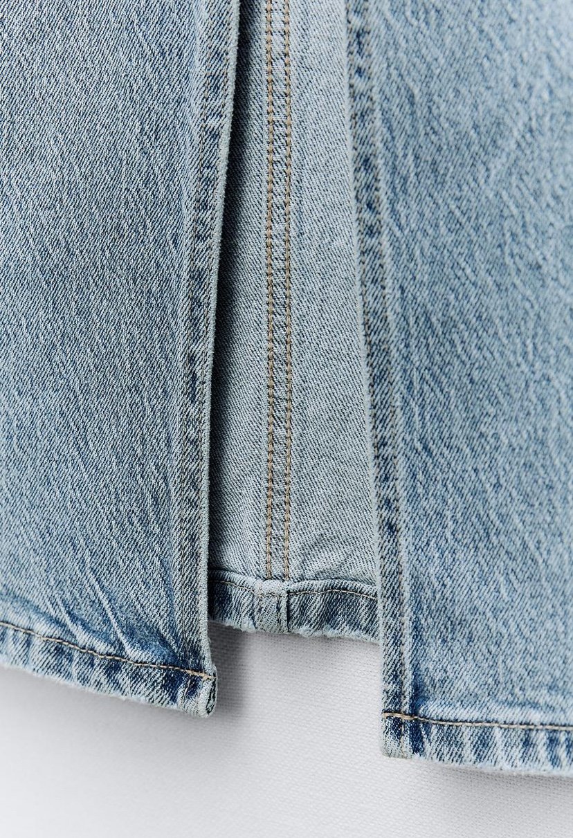 ZARA NEW WITH TAGS Z1975 DENIM MIDI SKIRT MEDIUM A-line