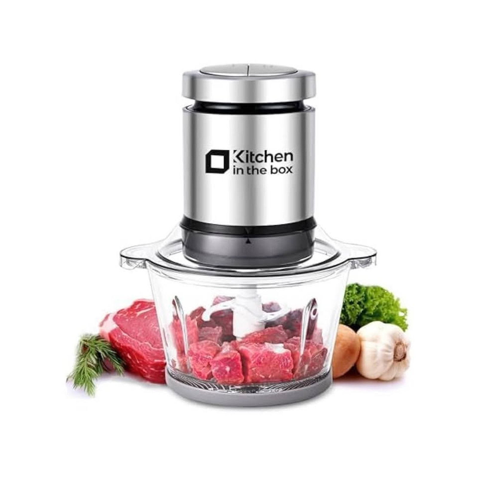 Kitchen in the box Mini Food Processors,400W Powerful Mini Meat Grinder & Food