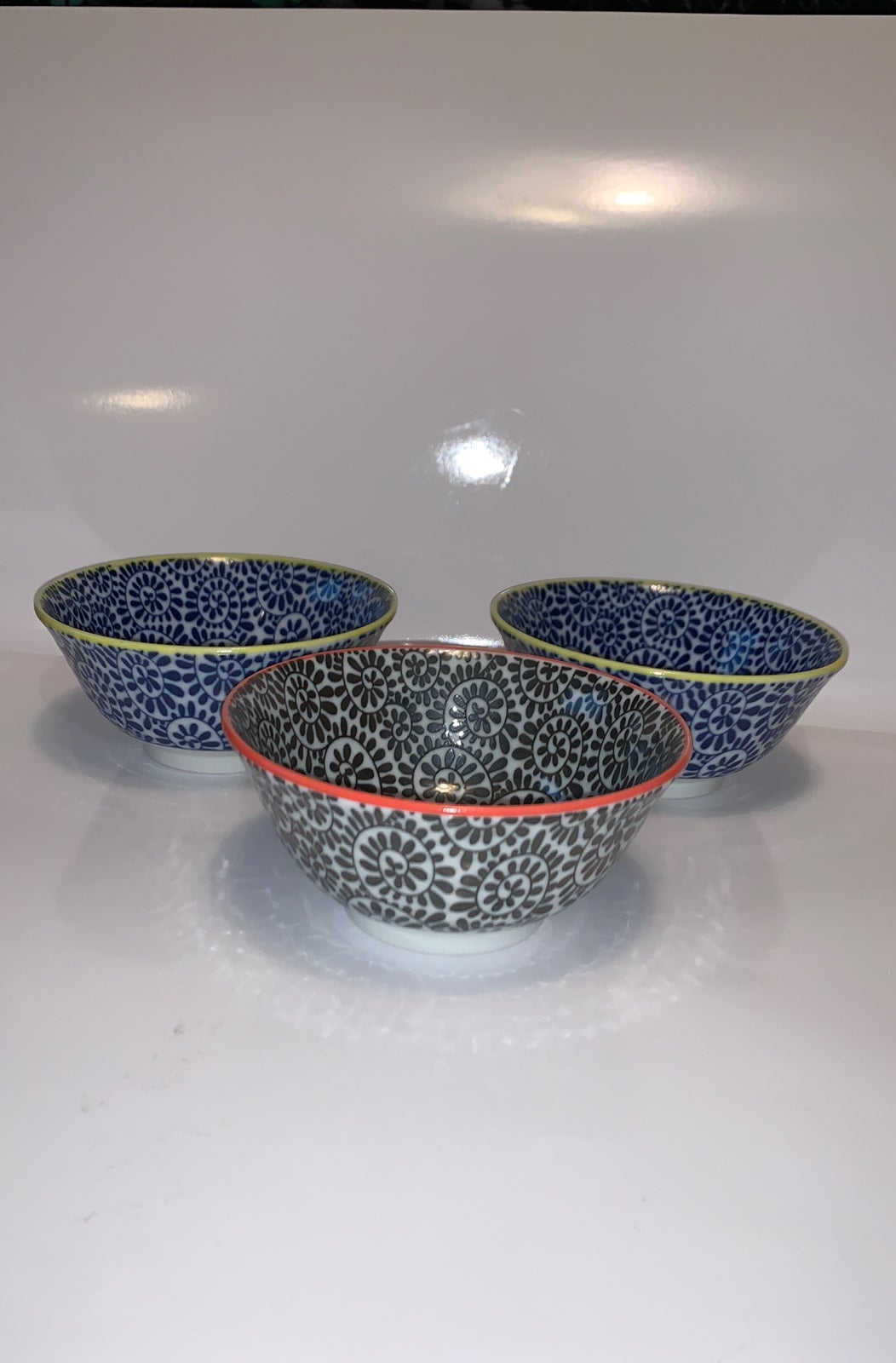 Three Torre & Tagus Kiri Porcelain Large Beautiful Bowls