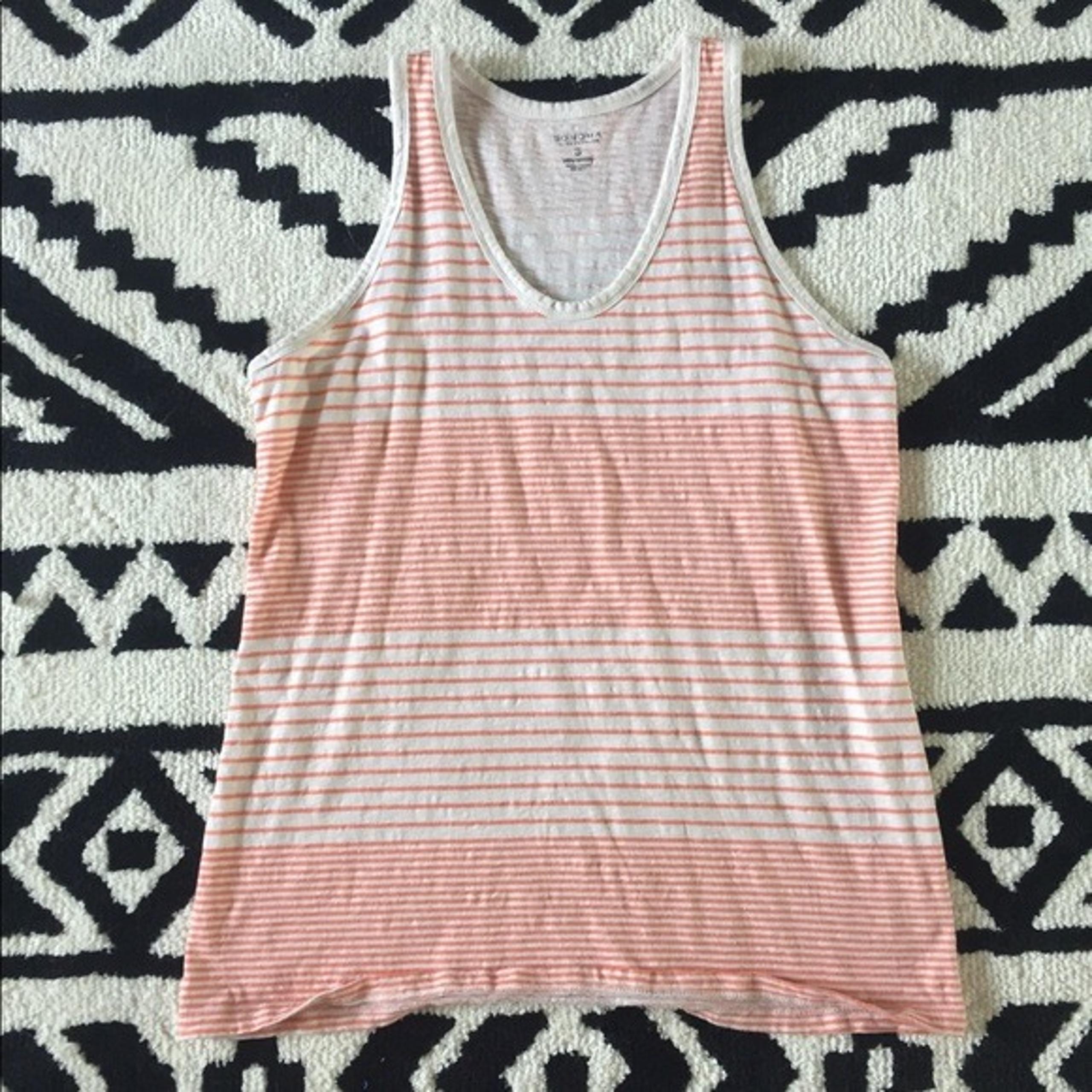 [Sonoma] Orange & White Striped Tank