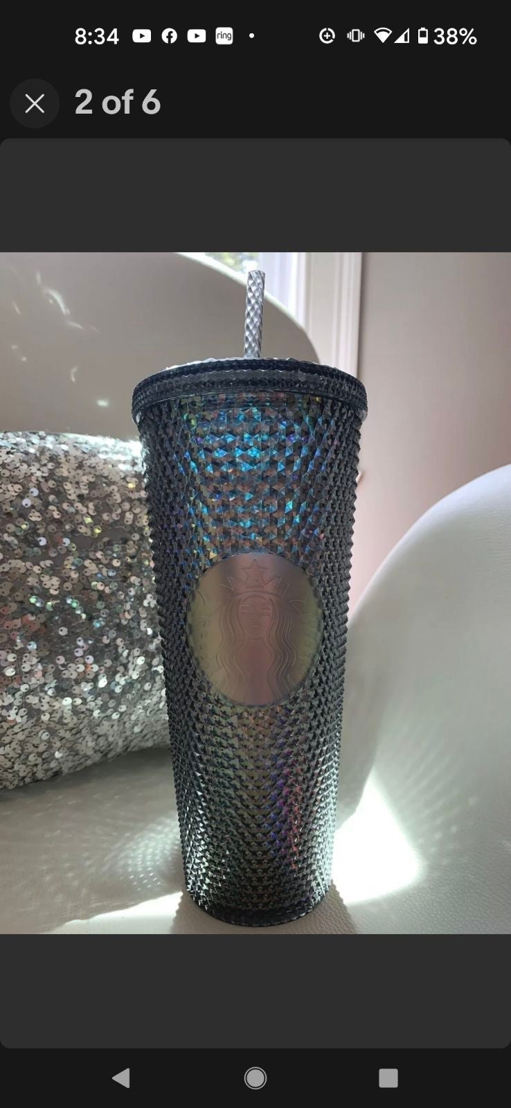 Dark Unicorn Starbucks studded tumbler