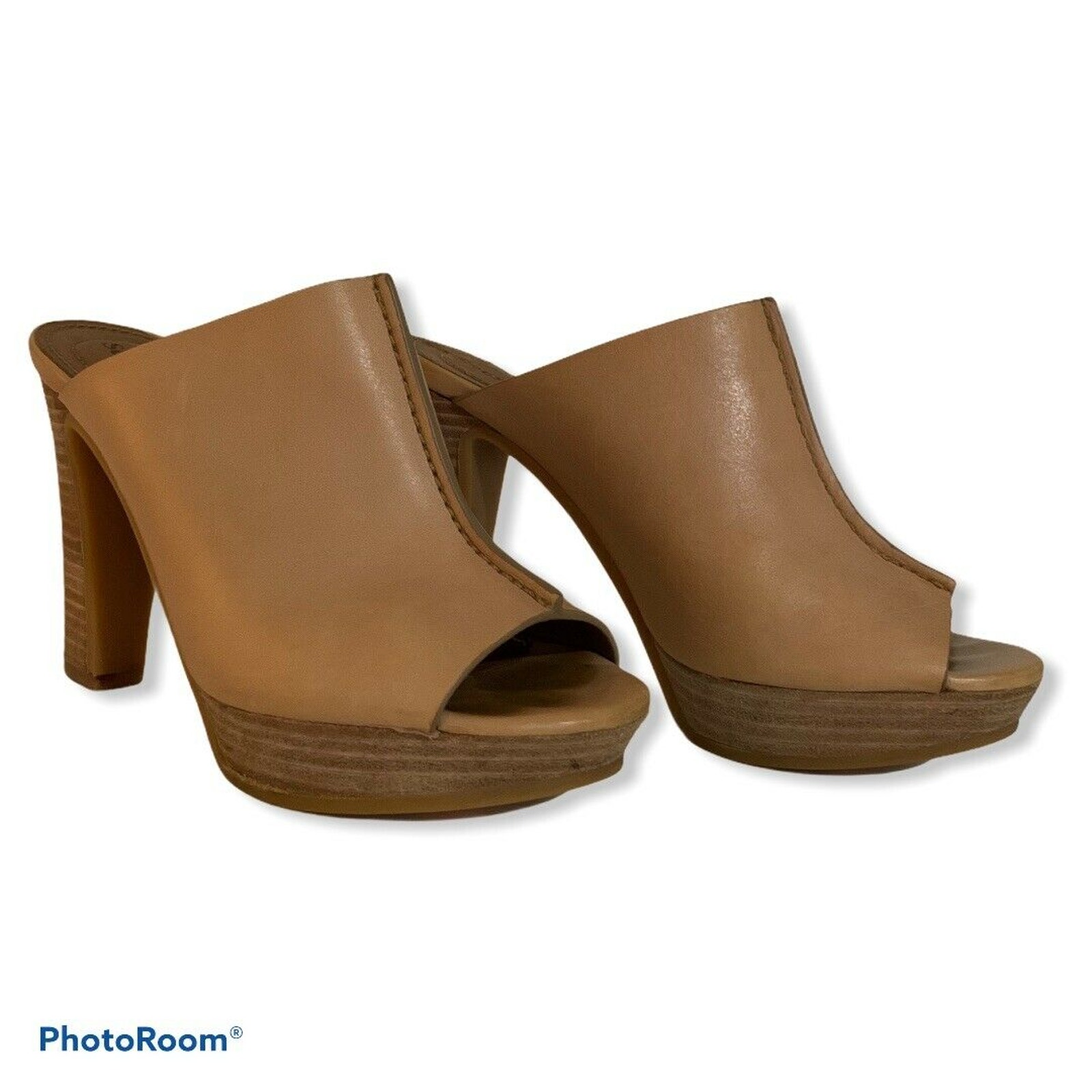 See By Chloe Alex camel leather platform mule size 36.5