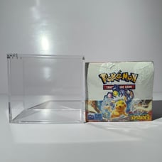Pokémon Booster Box Hard Acrylic Display Case w/Magnet Lid x2