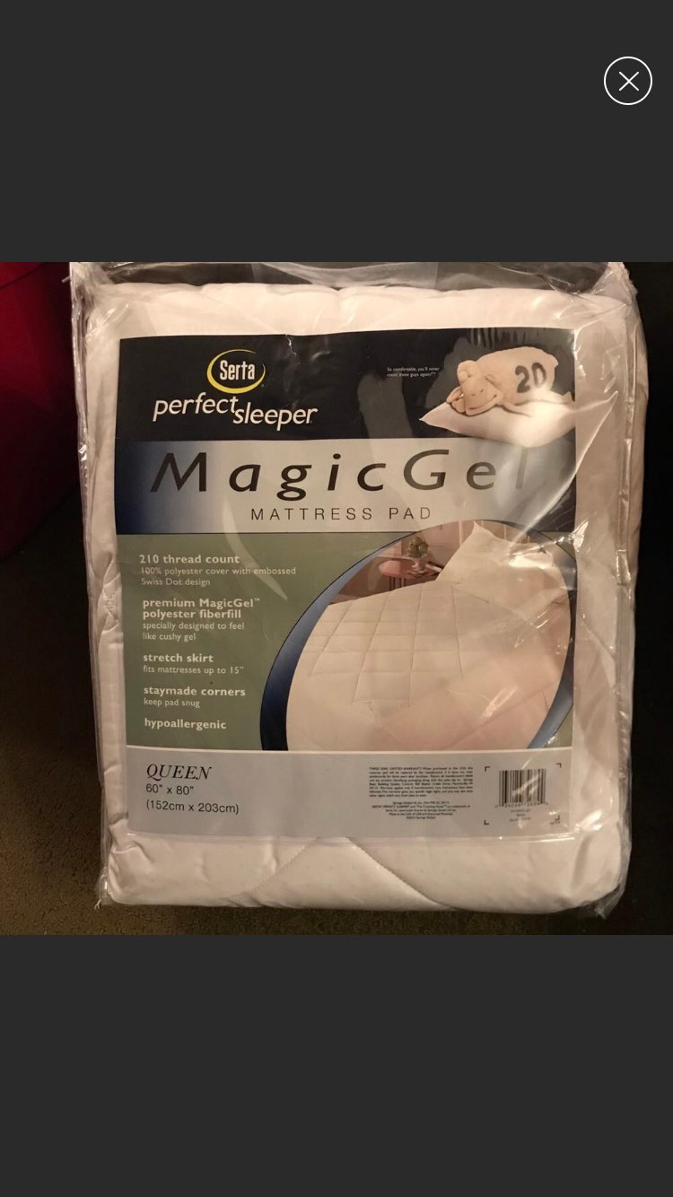 Serta perfect sleeper Magic Gel Mattress Pad, queen size. Brand new