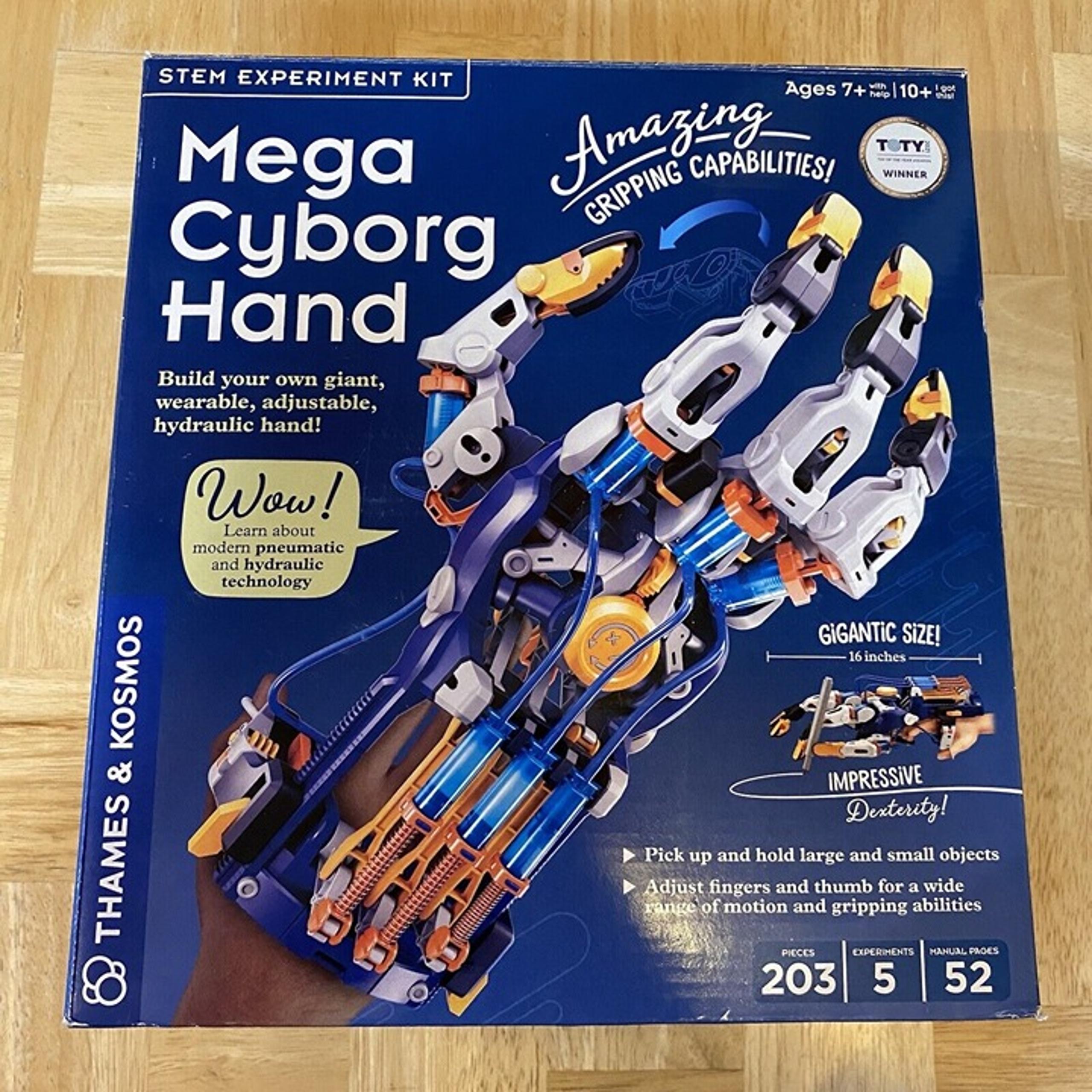 Mega Cyborg Hand STEM Experiment Kit Pneumatic & Hydraulic Technology - Open Box