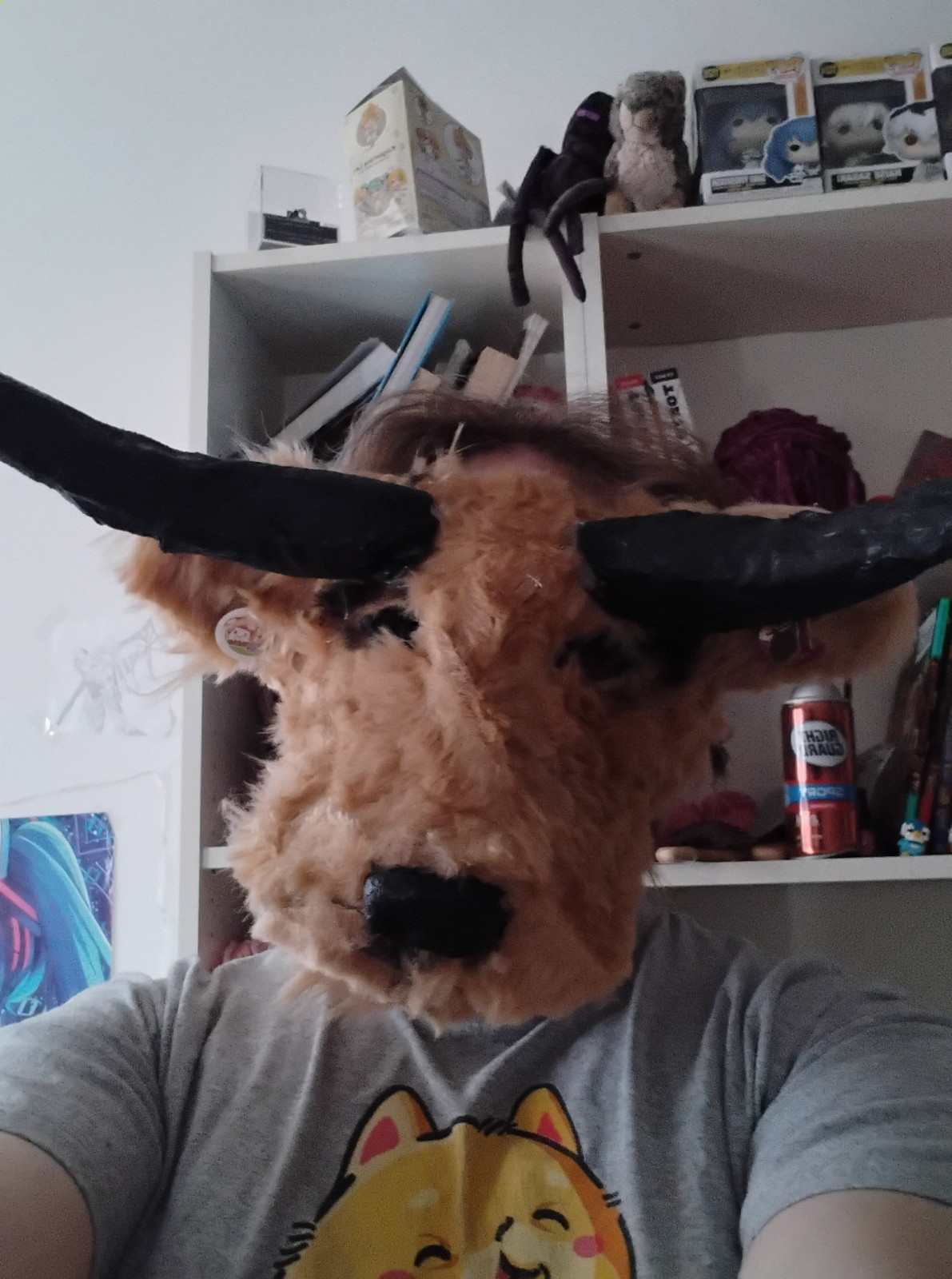 Highland cow mask MOVING JAW!!!