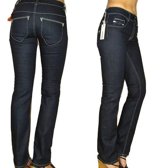 NWT New 190 Diesel Brucke Straight Leg Blue Jeans Made In Italy Size 31 x 34
