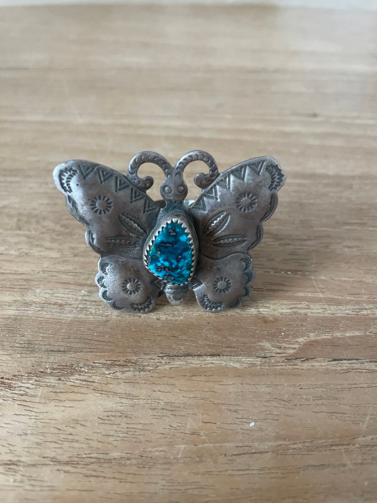 Navajo butterfly ring size10 sterling silver
