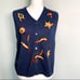 Vintage embroidered sweater vest