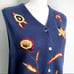 Vintage embroidered sweater vest