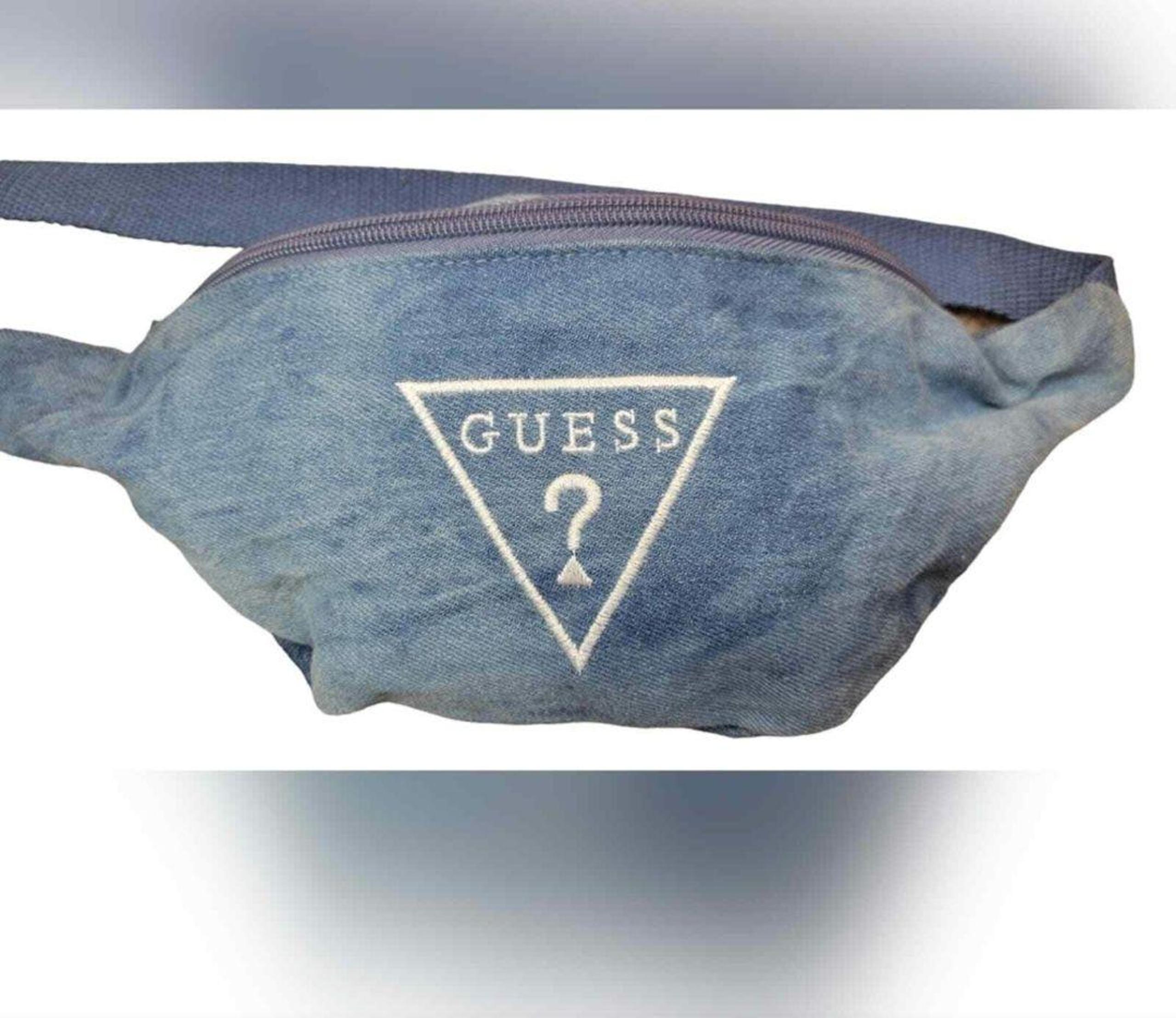Guess Logo Fanny Pack Waist Bag Denim