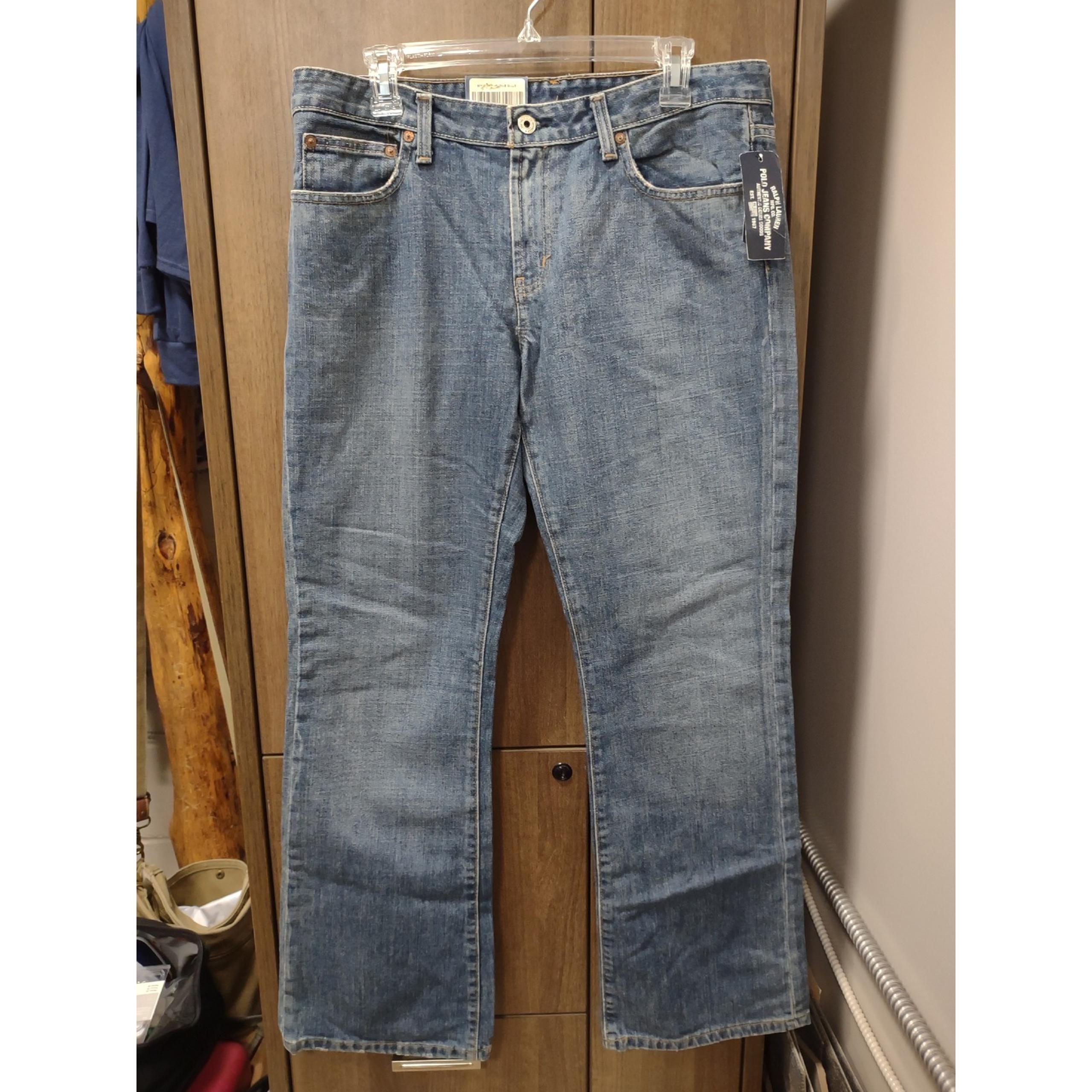 Polo Ralph Lauren Jeans Modern Bootcut Low Rise Denim Blue Wash Size 12