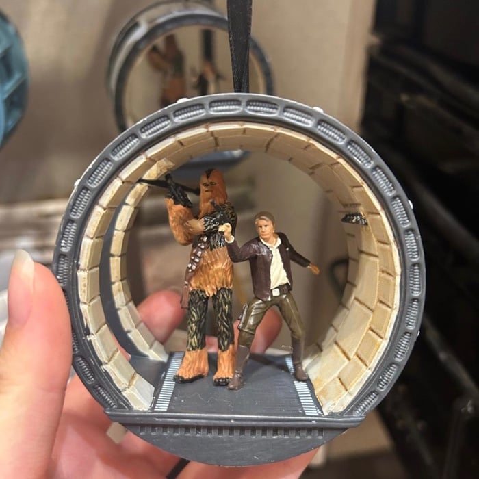 2024 NEW Disney Parks Star Wars Han and Chewbacca Christmas Ornament NWT
