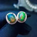 Opal Stud Earrings, Opal Earrings Sterling Silver, Opal Jewelry