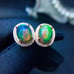 Opal Stud Earrings, Opal Earrings Sterling Silver, Opal Jewelry