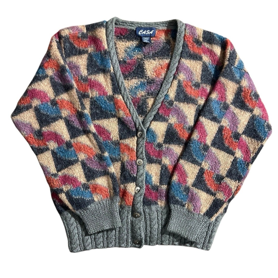 Casa Cardigan Sweater 100% Alpaca Wool Button Down Women’s Size Large