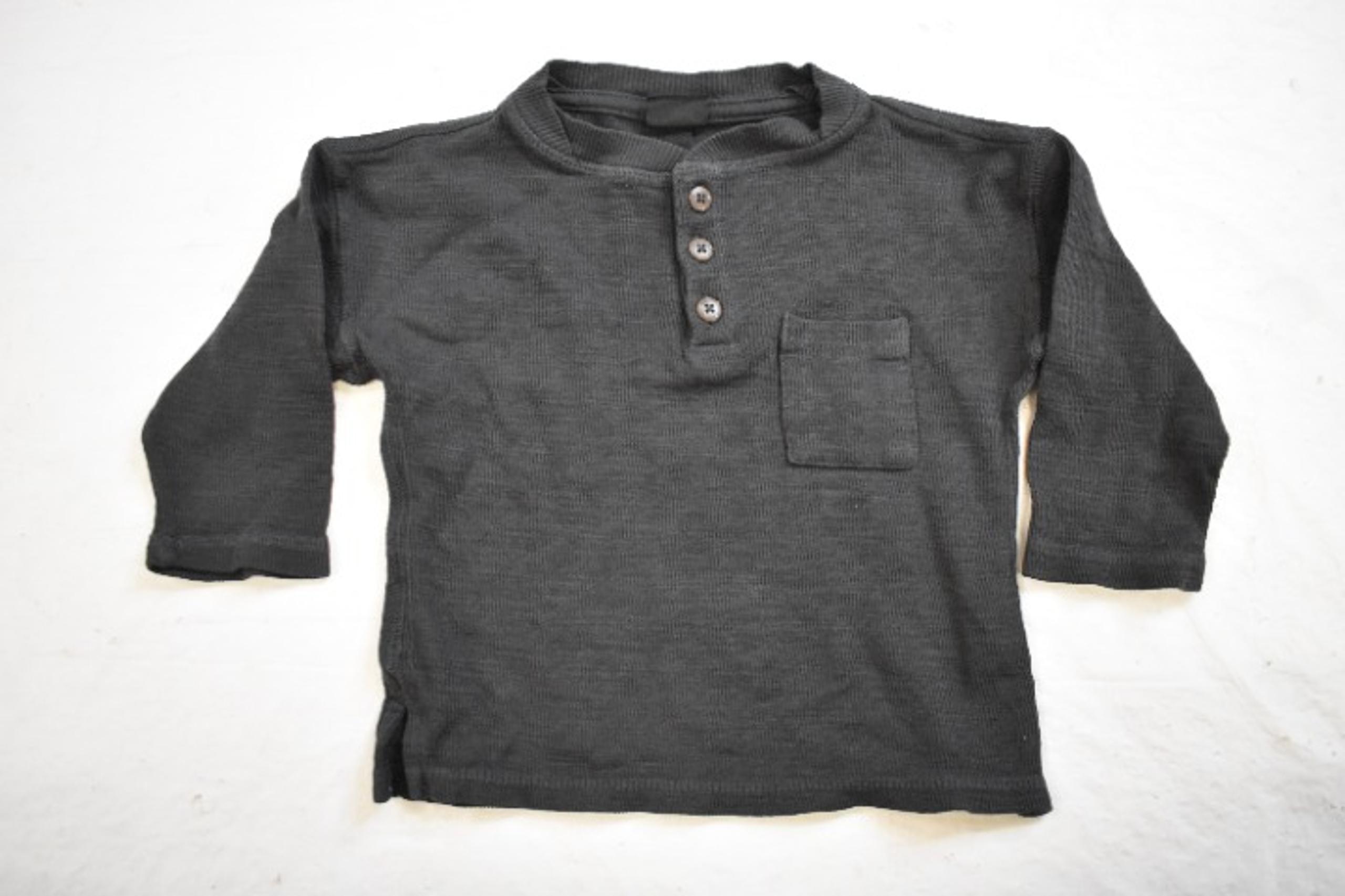 Art Class Infant Black Long Sleeve Henley Shirt New 12 Months