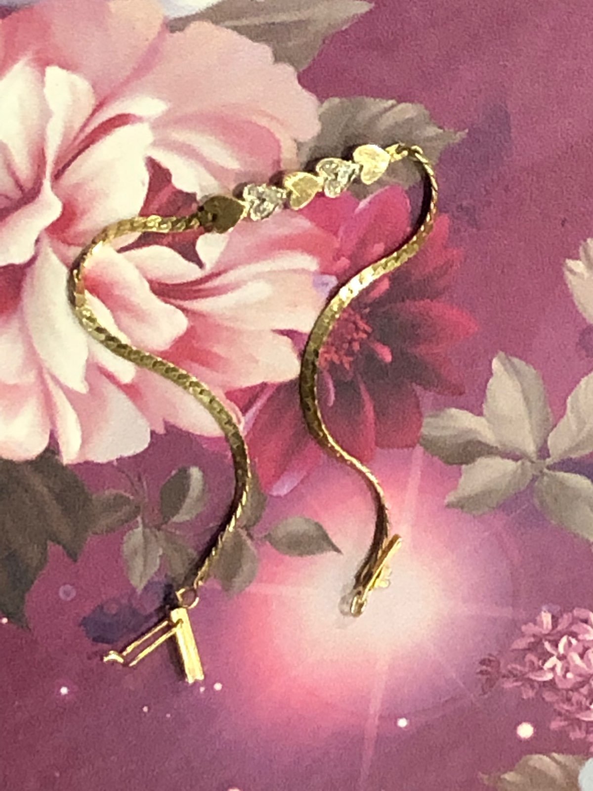 14k Dainty Bracelet With Diamonds