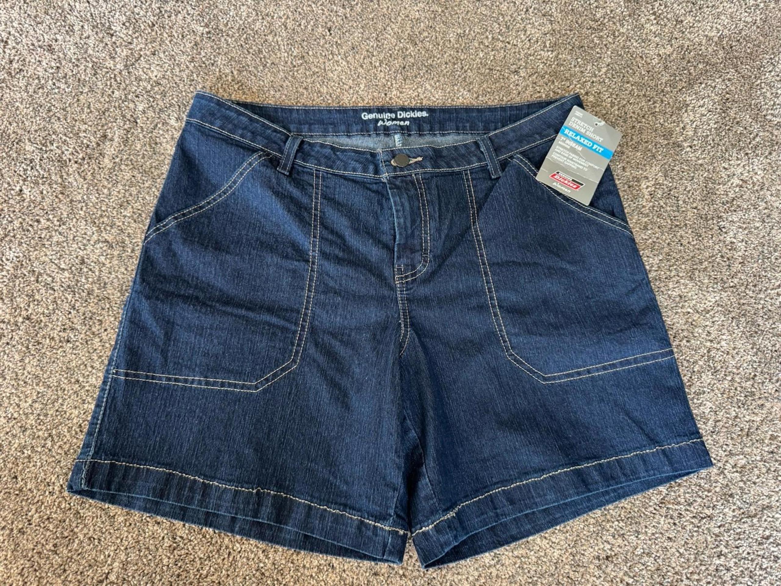 Dickies Denim Relaxed Fit Jean Shorts NEW Women's 12