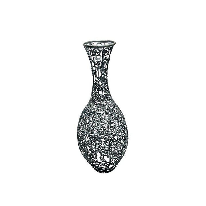 Home Decor Copper Metal Floor Standing Wire Vase