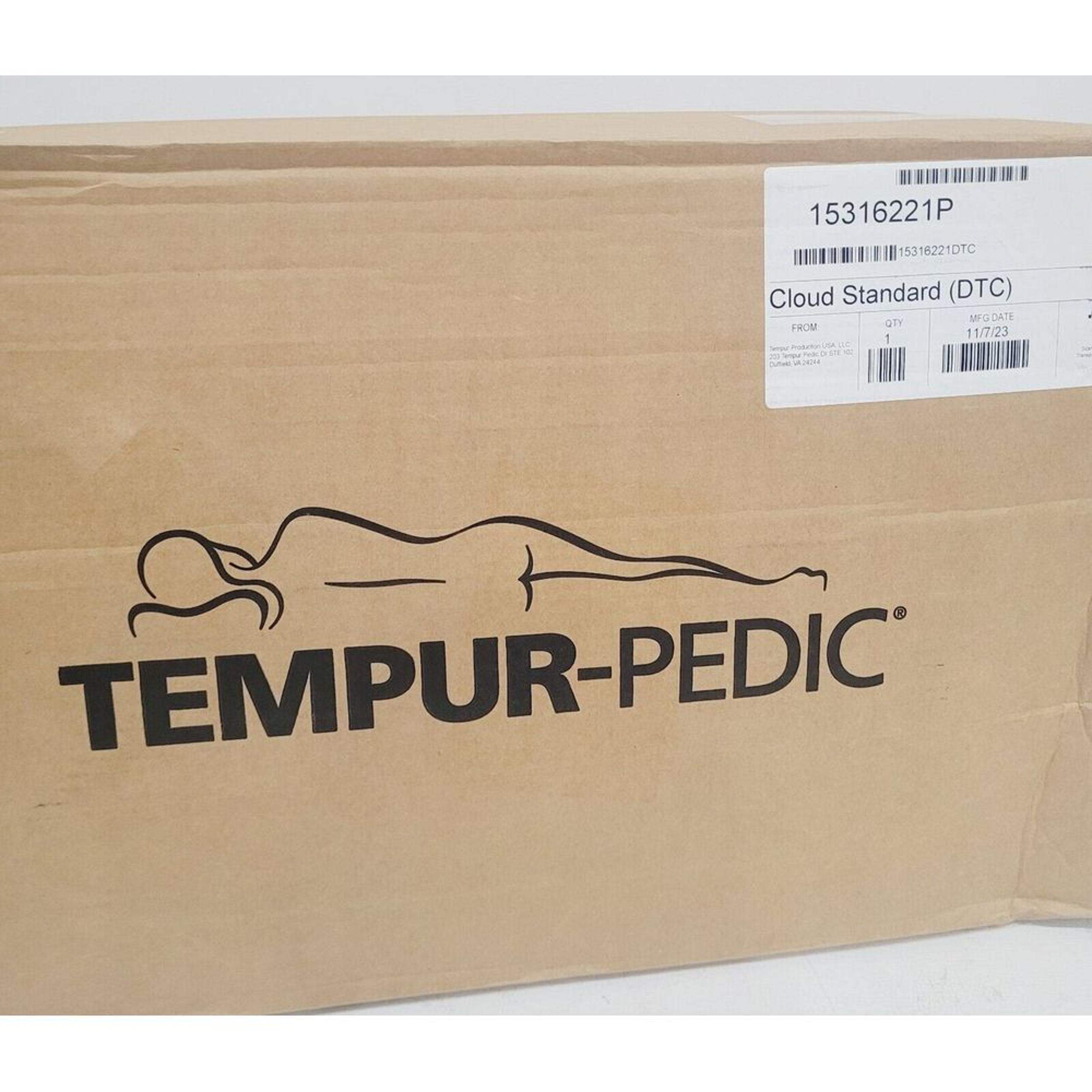 Tempur-Pedic TEMPUR-Cloud Pillow for Sleeping  Standard White 21 x16 x6.5 in