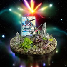 Pokemon Card Display Premium Collectible Piece - TCG Holder - Shiny Rayquaza