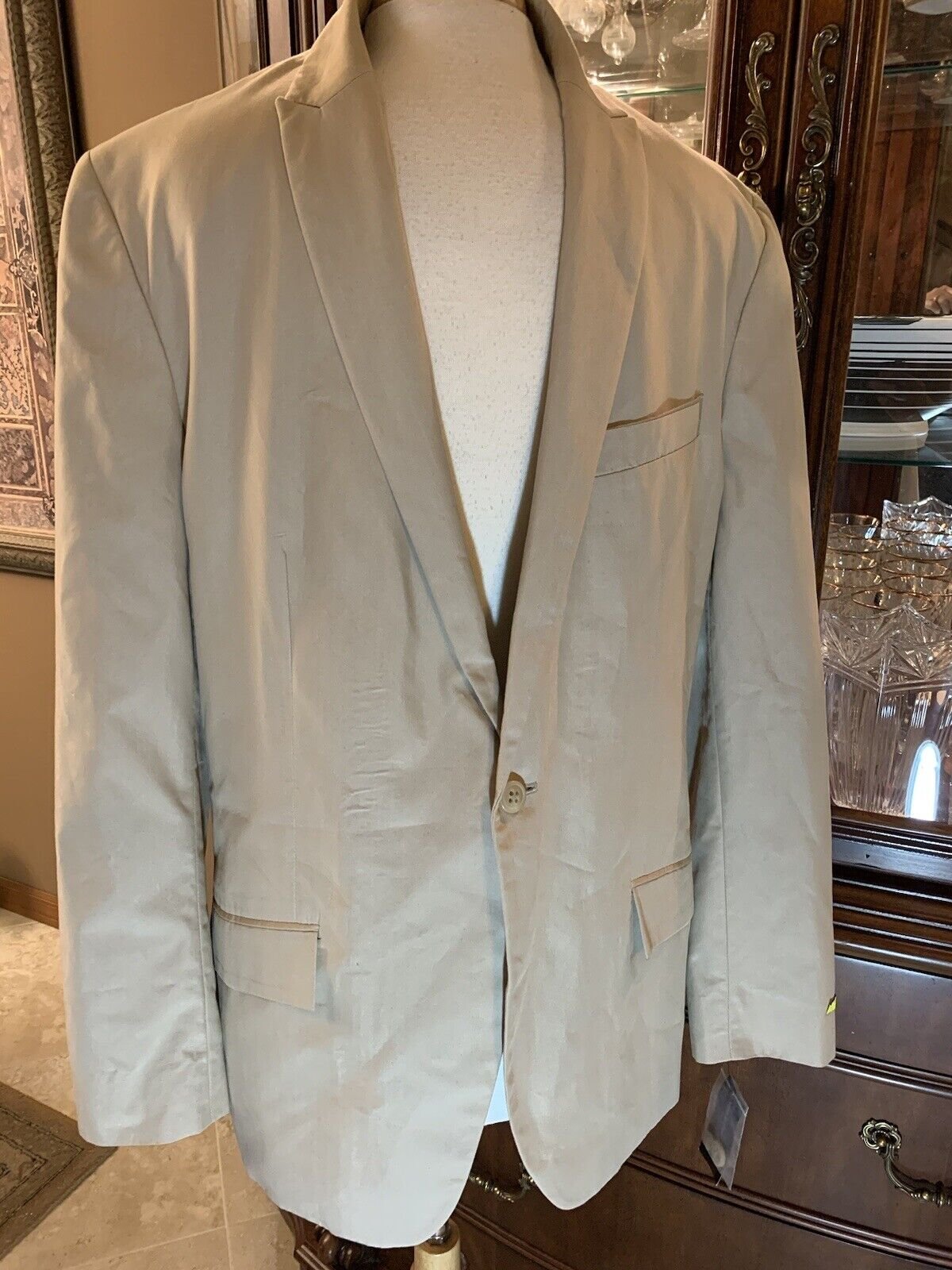 INC Men's Slim-Fit Suit Jacket Khaki Size X-Large New NWT CLASSIC sports jacket