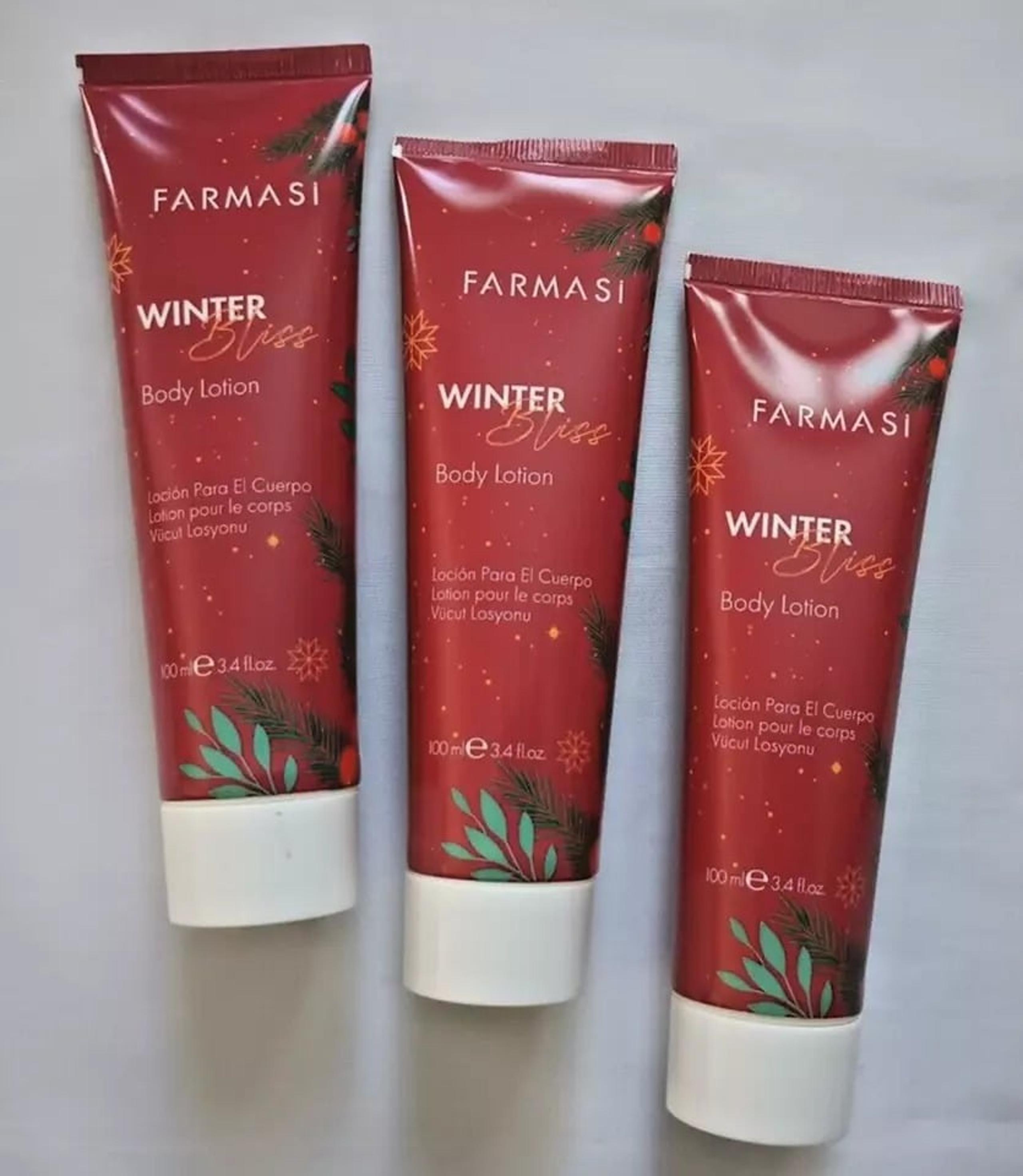 Farmasi Winter Bliss Body Lotion 3.4 FL.OZ. (LOT OF 3)