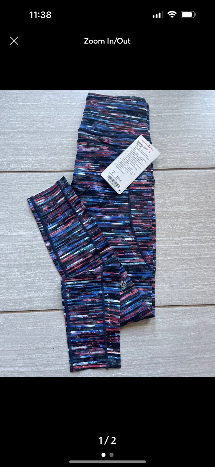 Lululemon fast and free 7/8 tight II size 4