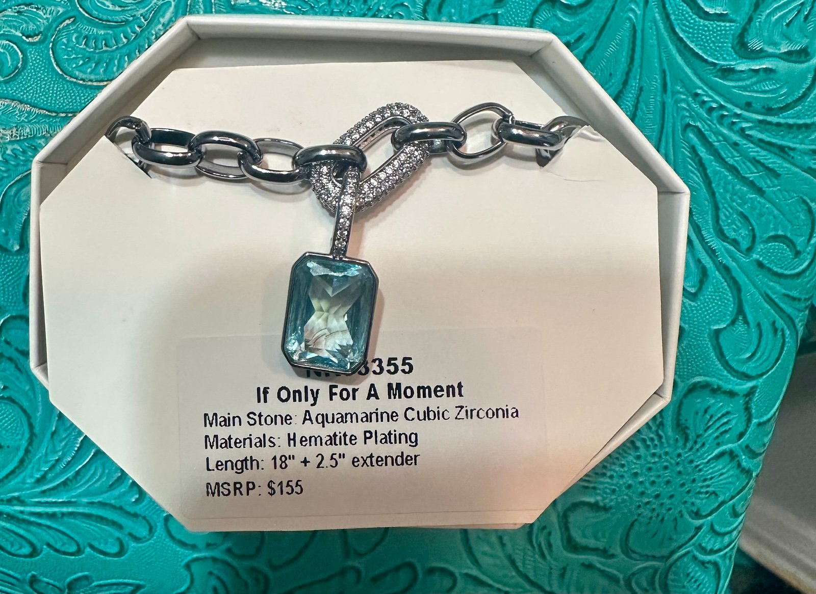 Bomb Party March NK53355 “If Only For A Moment” Aquamarine Necklace