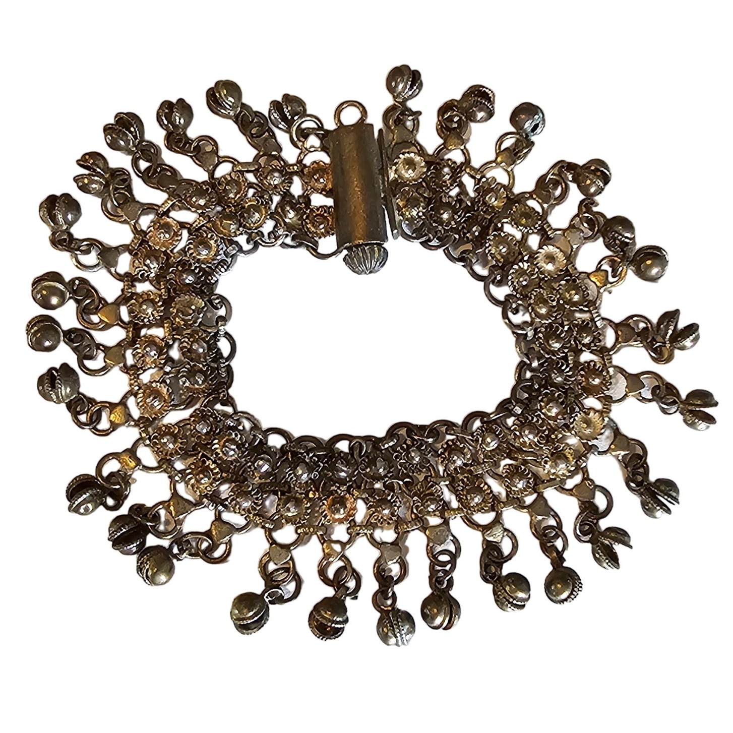 Vintage Tribal Belly Dance Anklet Ethnic Jewelry Chain Link with Bells