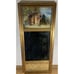 Vintage Town Hall Deep River CT Framed Mirror Reverse Painting Connecticut 18x8
