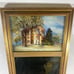 Vintage Town Hall Deep River CT Framed Mirror Reverse Painting Connecticut 18x8