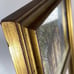 Vintage Town Hall Deep River CT Framed Mirror Reverse Painting Connecticut 18x8