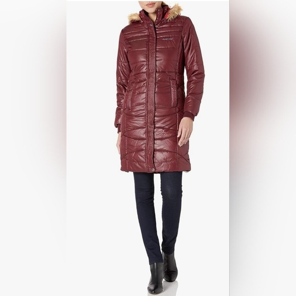 Arctix Women's Burgundy Puffer Coat