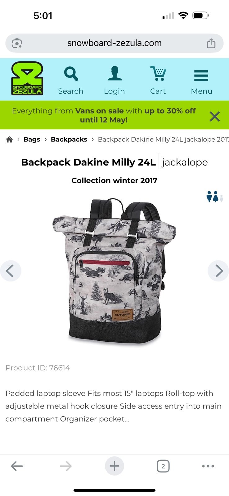DAKINE Jackaloupe Roll-top Backpack
