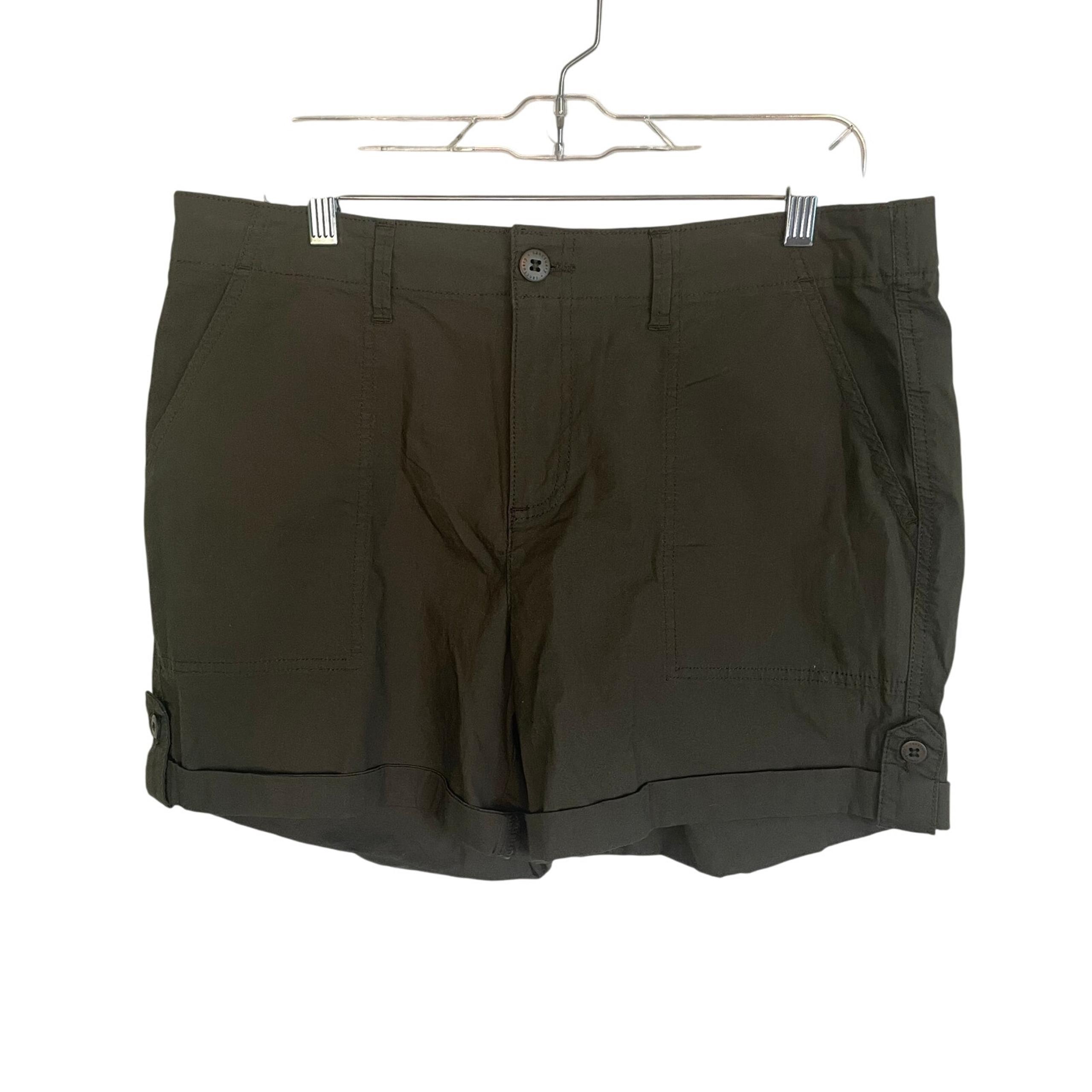 NWT Sanctuary Dark Green Shorts Women's Chino Shorts Cotton Spandex Size XL