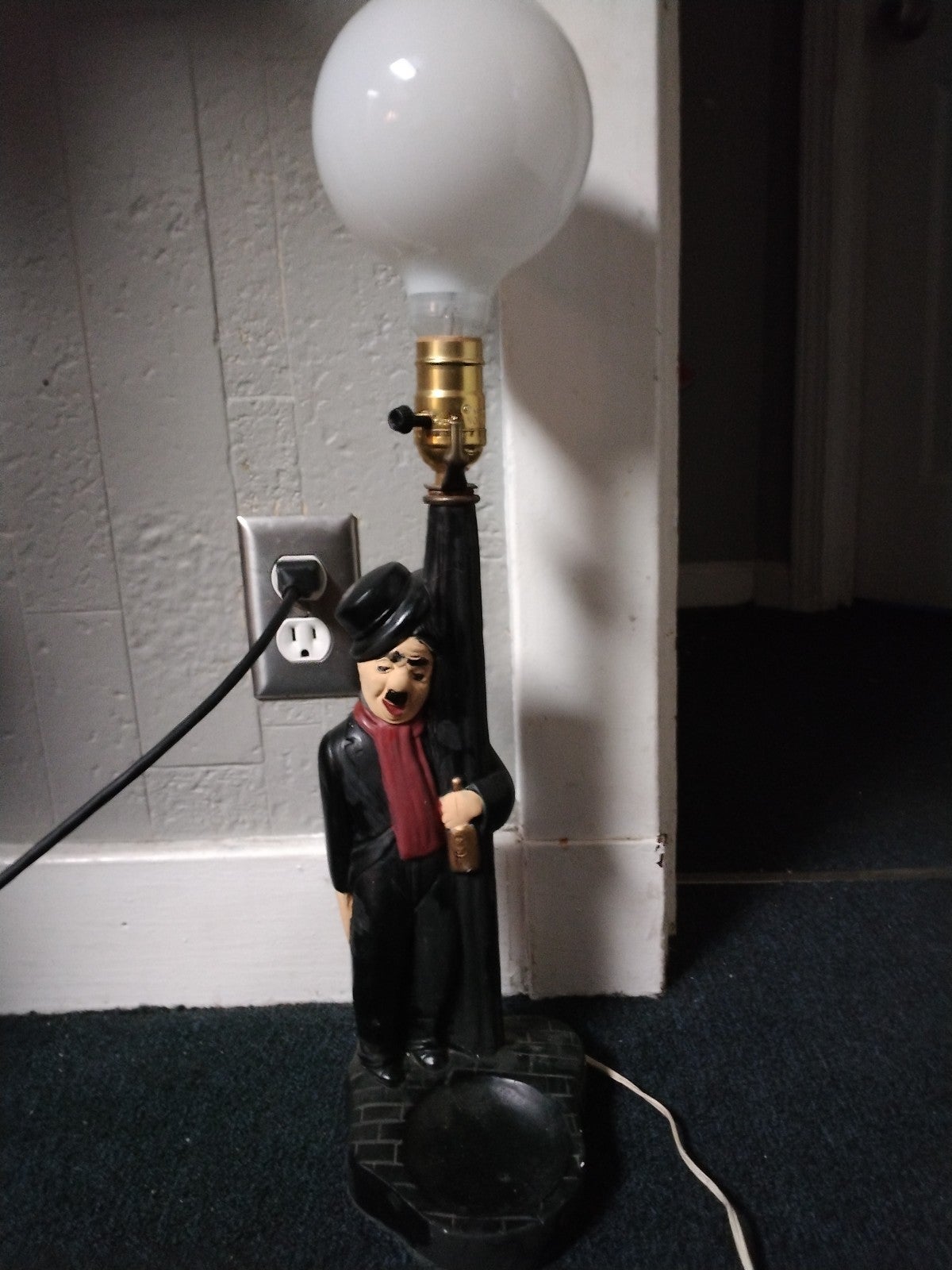 Vintage Charlie Chaplin Lamp