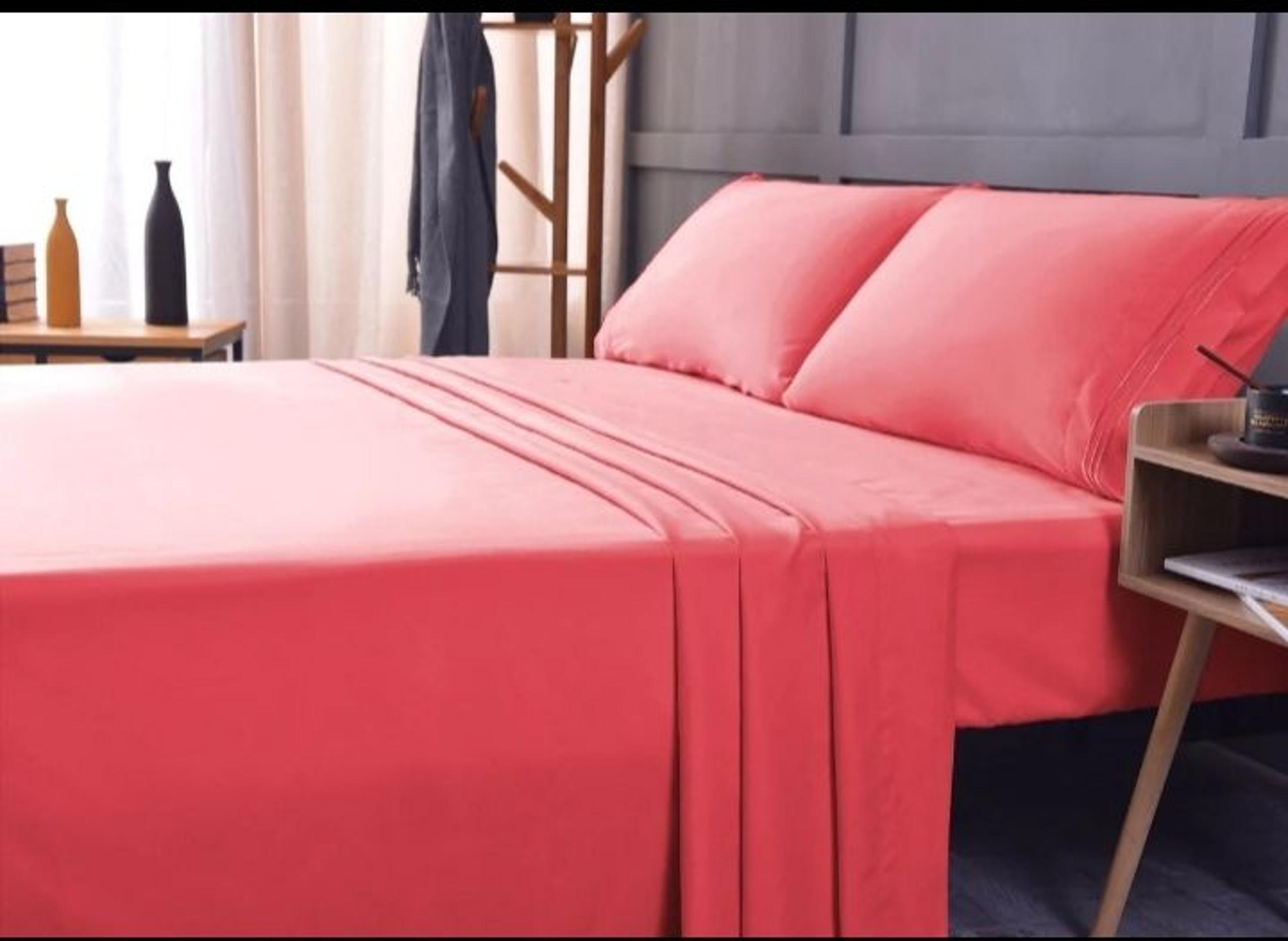 KING SIZE COOL BAMBOO LUX SHEETSET CORAL