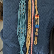 3 handmade macrame plant hangers