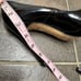 LK Bennett Sledge Black Patent Platform Courts Almond Toe Heels Black EU 39