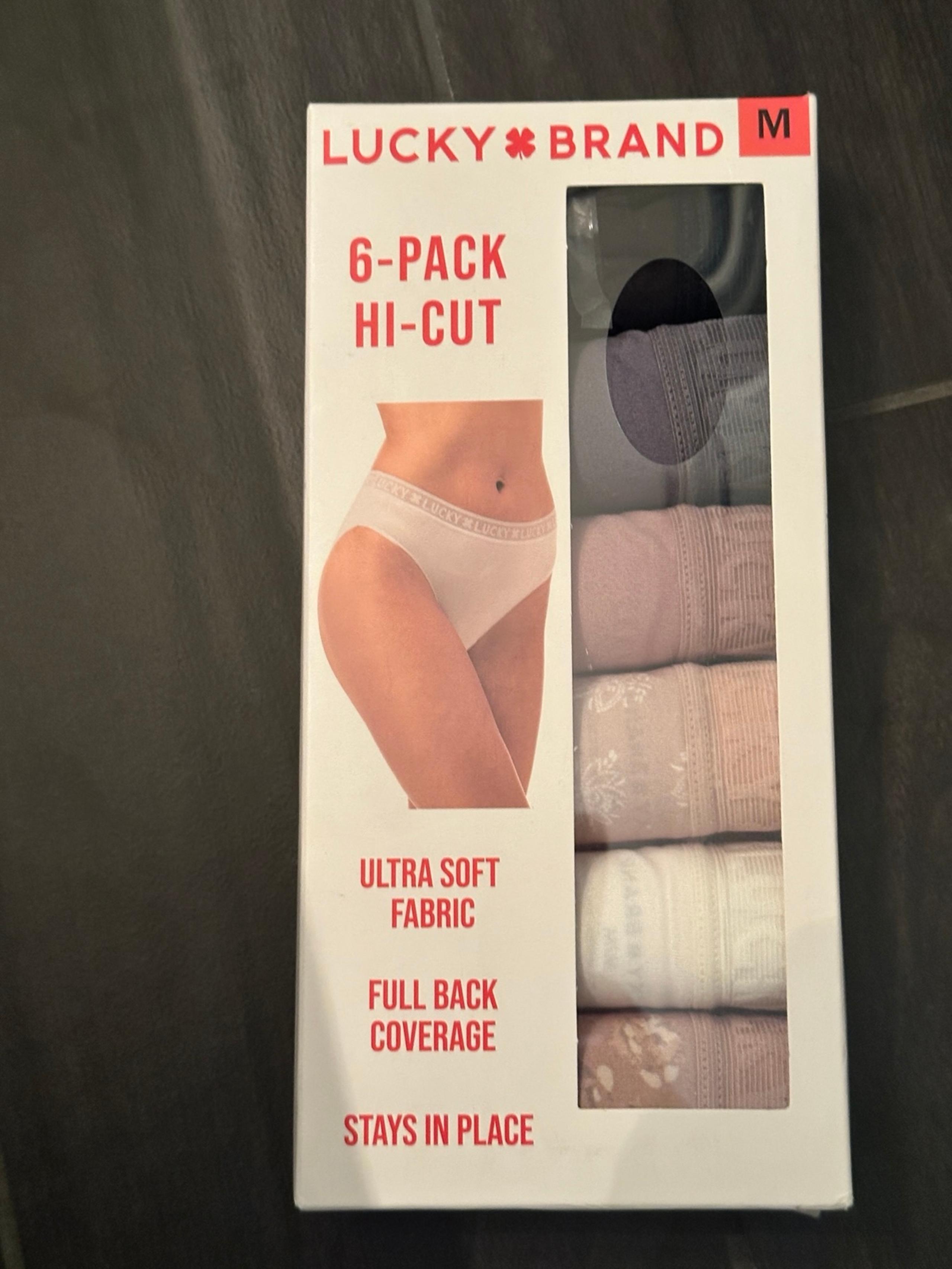 6 pack hi cut underwear size medium new in package - Lucky Brand