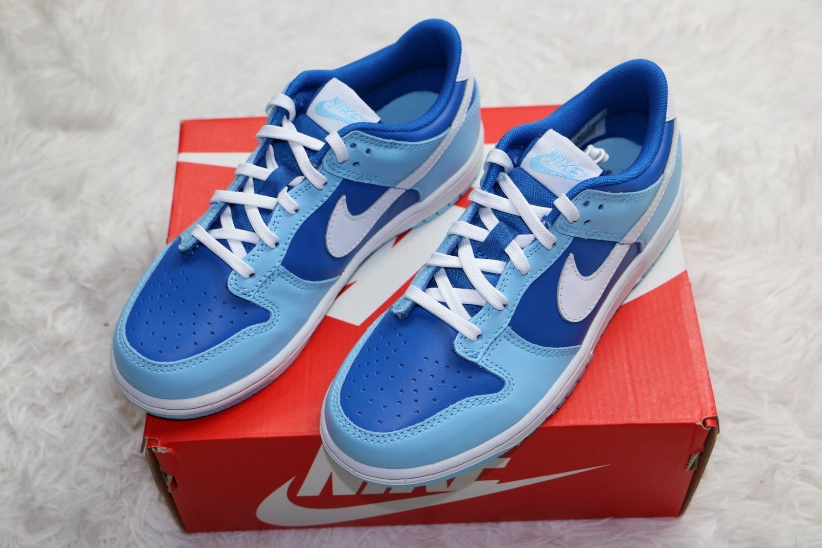 Nike DUNK LOW RETRO QS PS Argon Blue 2022 Kids Sneakers DV2635 400 Size 2.5Y