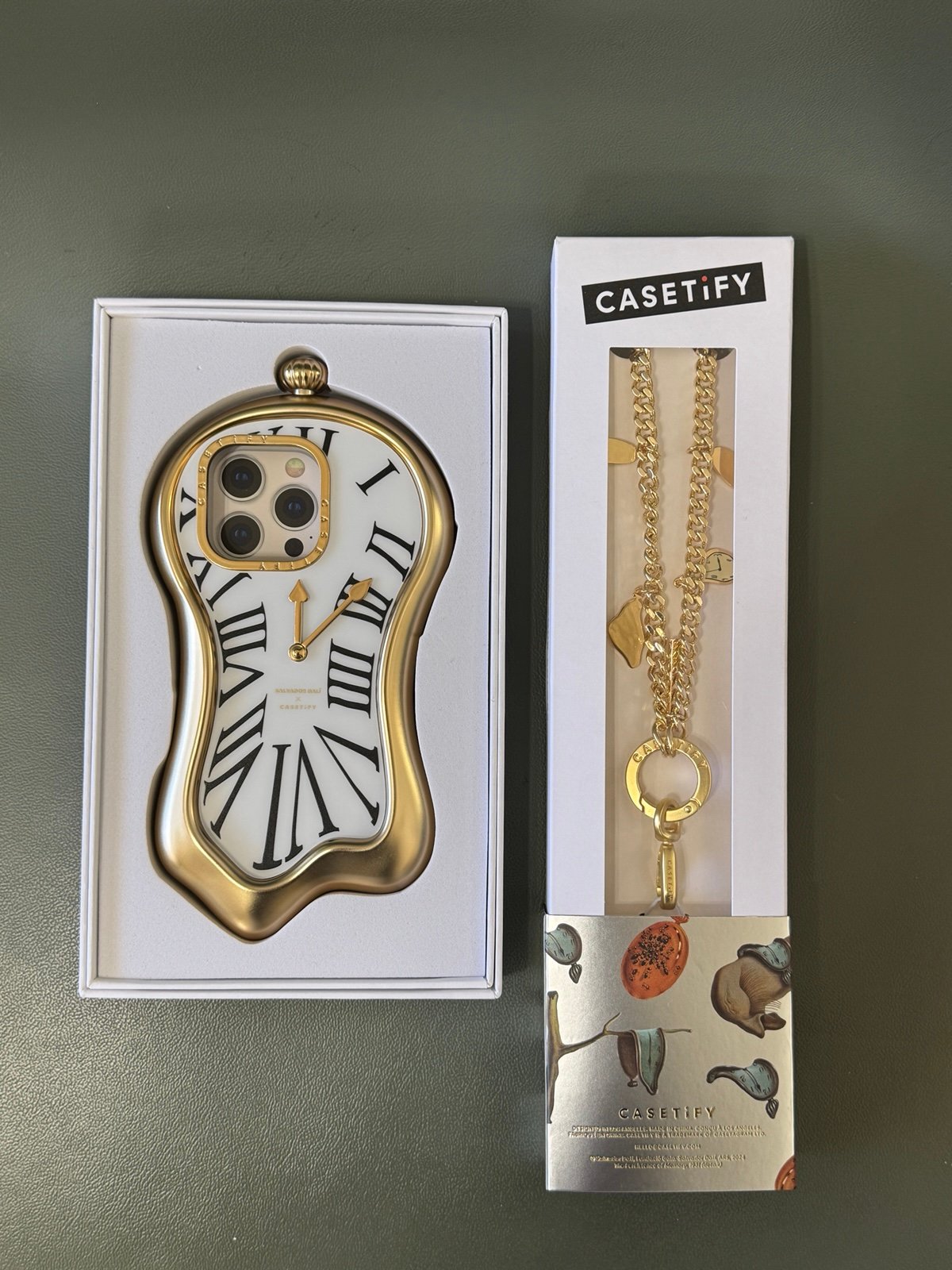 Casetify x Salvador Dali iPhone 15 Pro Case & Gold Chain Wristlet